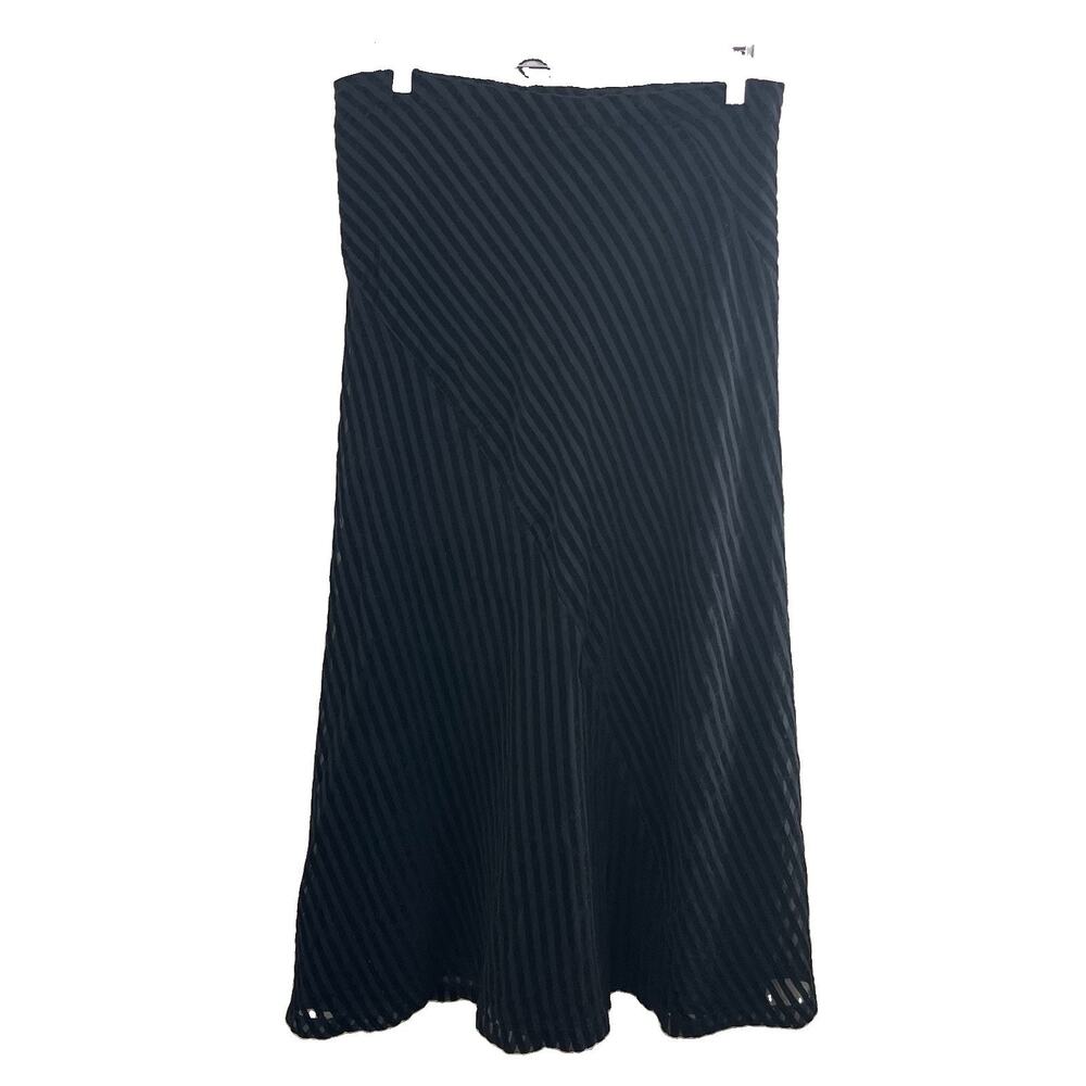 Anthropologie Odille Vintage Velvet Stripe Maxi Skirt Womens 8 Whimsigoth Witchy - Picture 2 of 3
